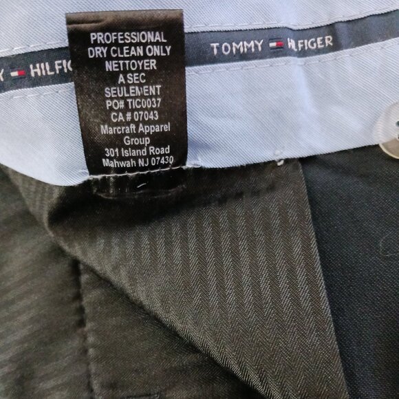 Tommy Hilfiger Mens Pants Marine Navy Blue Size 36X30 Dress Pant CA # 07043 - Picture 6 of 10